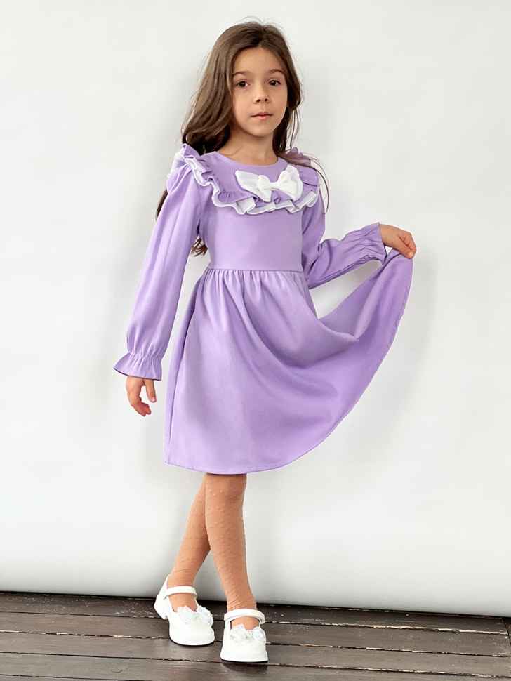 Платье для девочки нарядное БУШОН ST59, цвет сиреневый 
