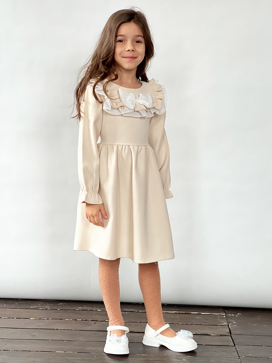 Платье для девочки нарядное БУШОН ST59, цвет айвори 