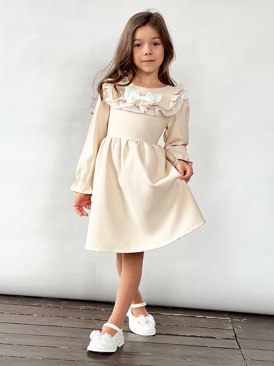 Платье для девочки нарядное БУШОН ST59, цвет айвори 