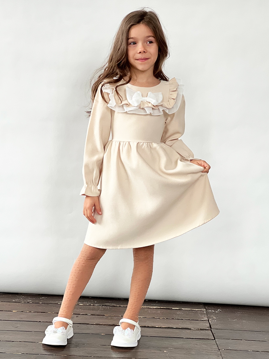 Платье для девочки нарядное БУШОН ST59, цвет айвори 
