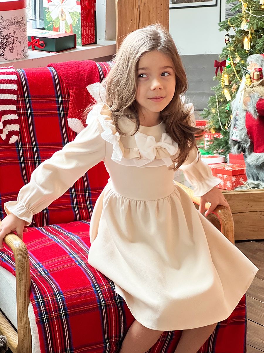 Платье для девочки нарядное БУШОН ST59, цвет айвори 