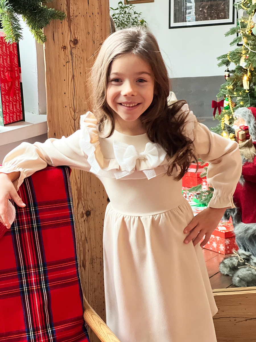 Платье для девочки нарядное БУШОН ST59, цвет айвори 