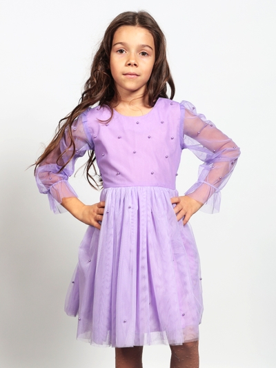 Платье для девочки нарядное БУШОН ST511, цвет сиреневый