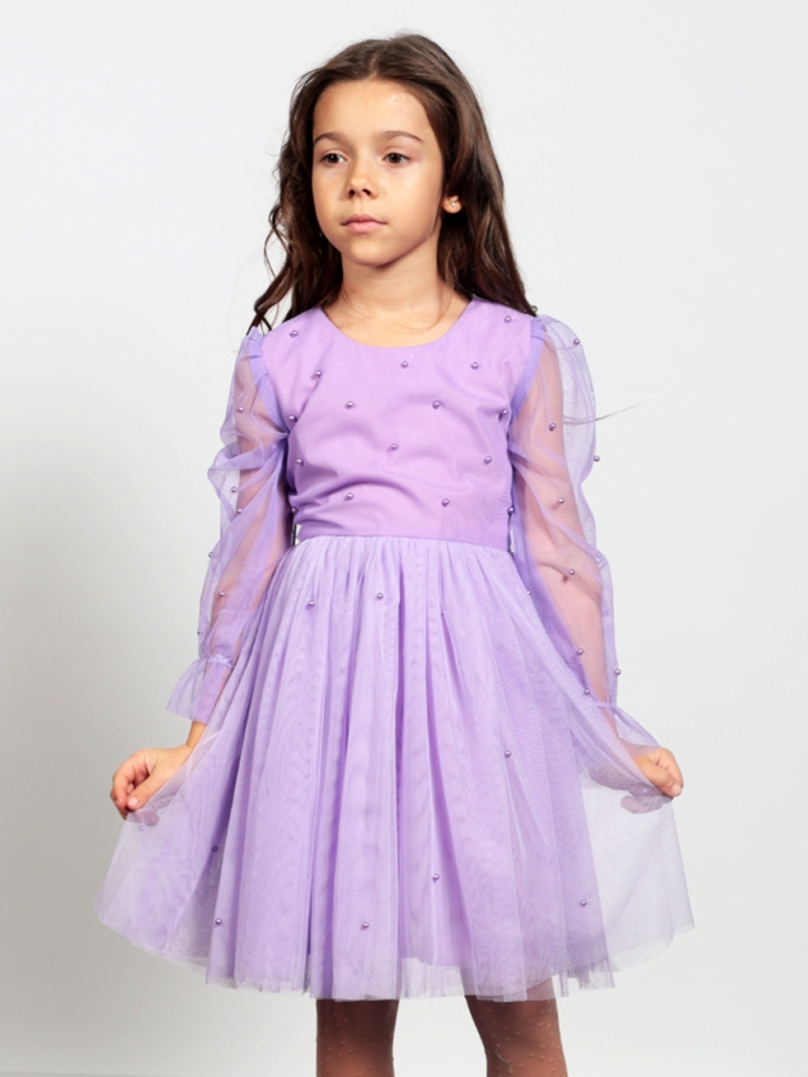 Платье для девочки нарядное БУШОН ST511, цвет сиреневый