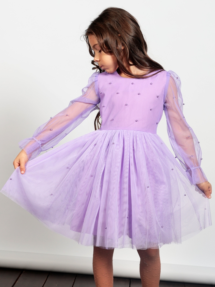 Платье для девочки нарядное БУШОН ST511, цвет сиреневый