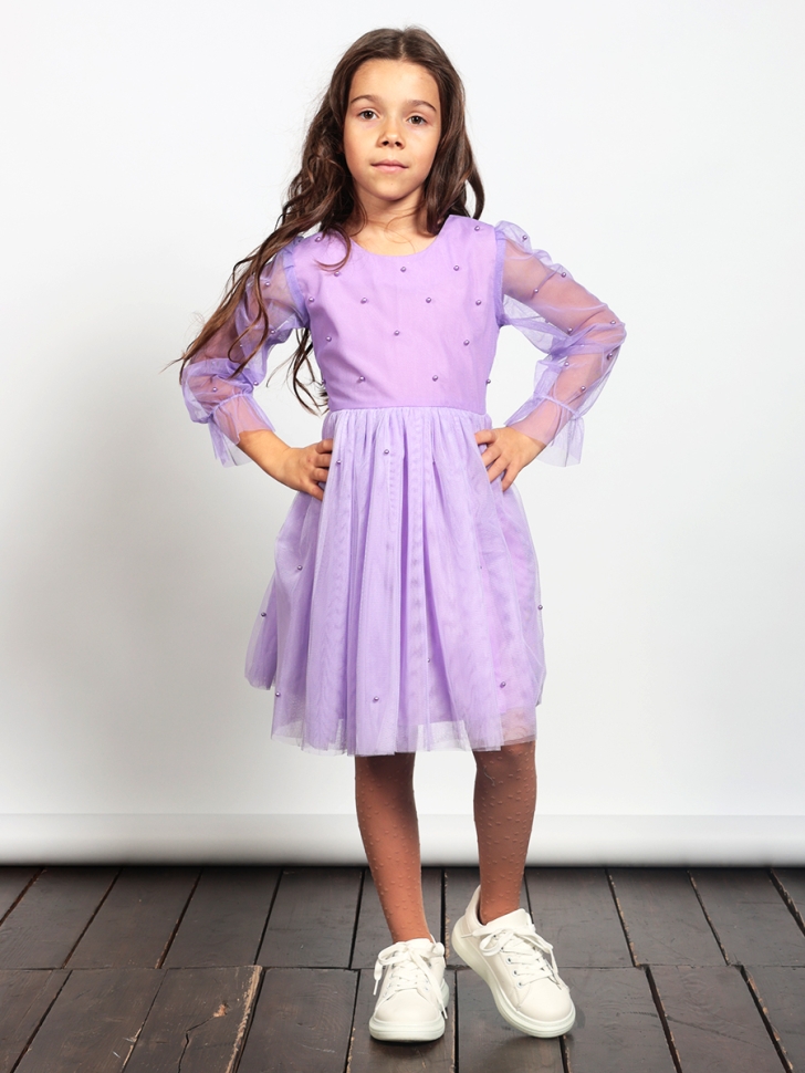 Платье для девочки нарядное БУШОН ST511, цвет сиреневый