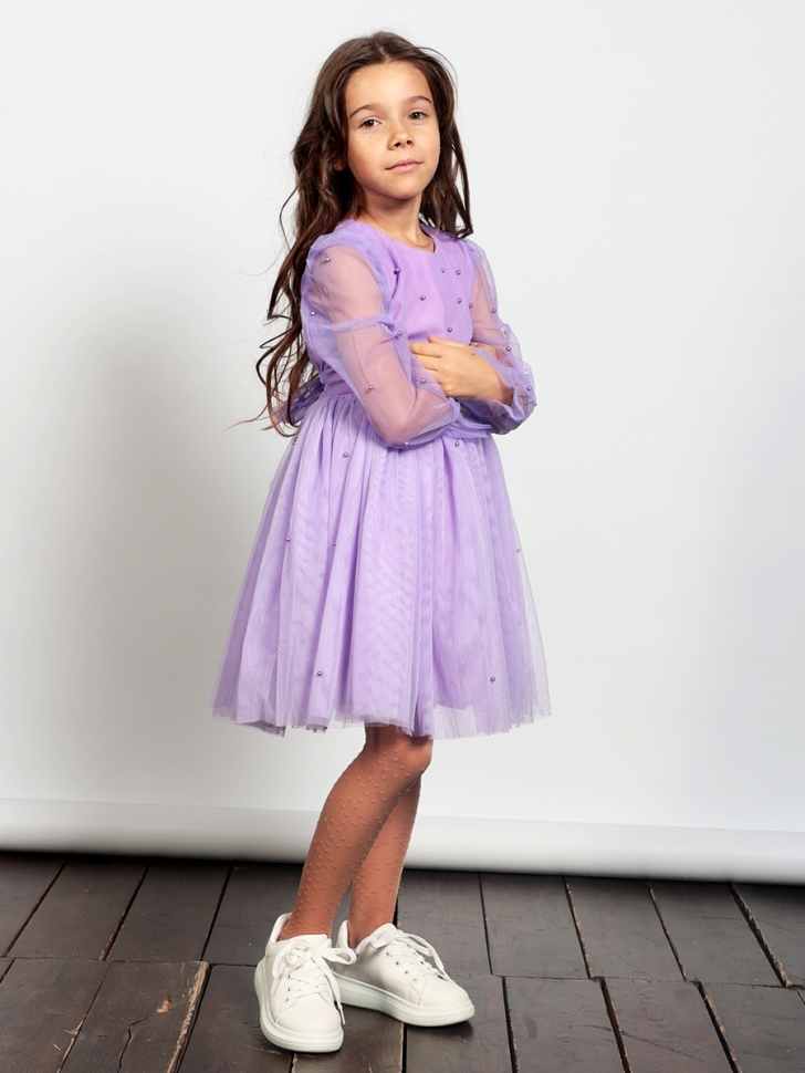 Платье для девочки нарядное БУШОН ST511, цвет сиреневый