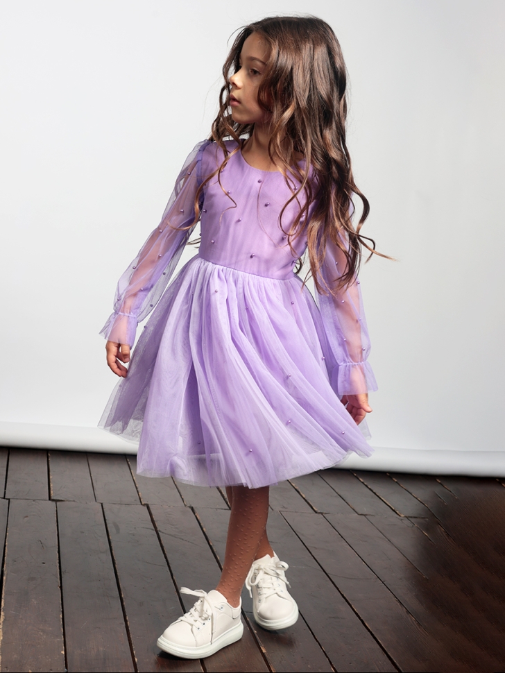 Платье для девочки нарядное БУШОН ST511, цвет сиреневый