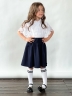 Юбка для девочек школьная БУШОН, модель SK90, цвет темно-синий 