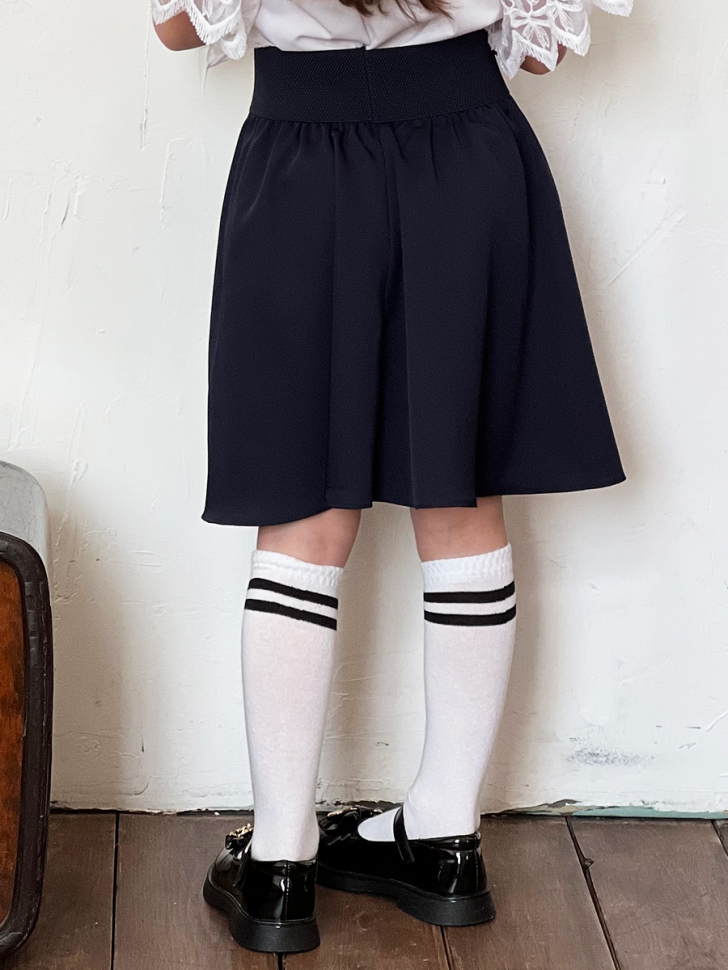 Юбка для девочек школьная БУШОН, модель SK90, цвет темно-синий 