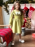 Платье для девочки нарядное БУШОН ST59, цвет оливковый 