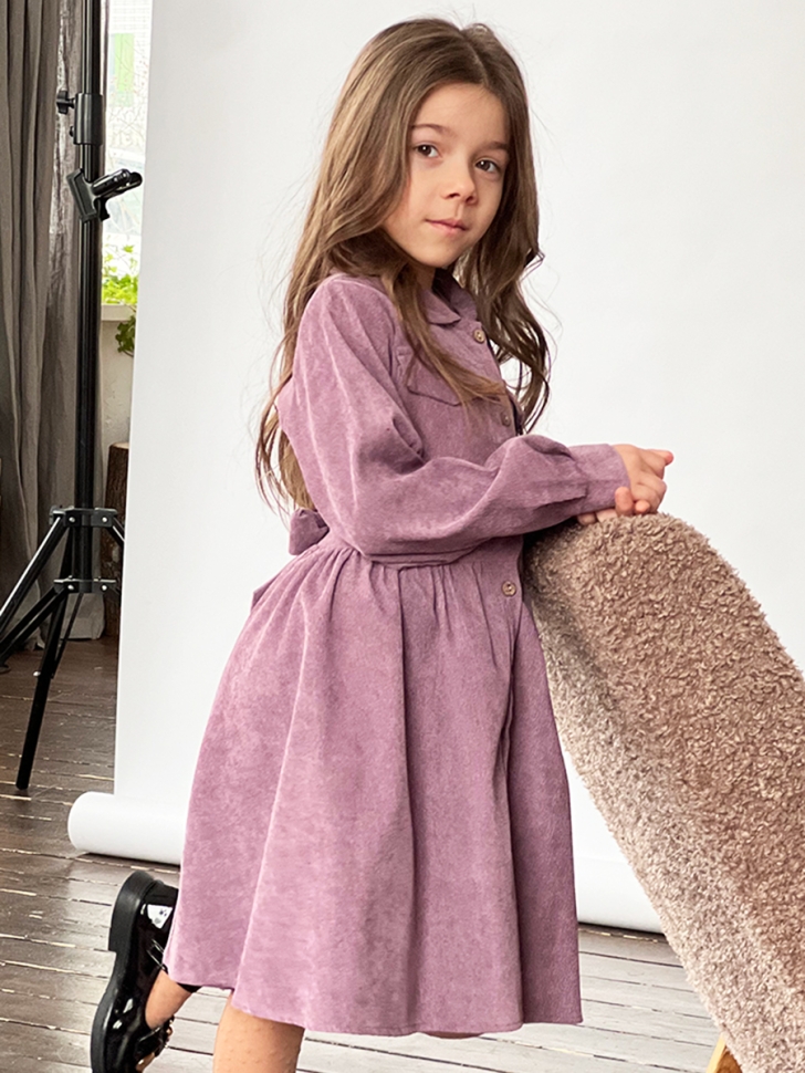 Платье для девочки школьное БУШОН ST73, цвет слива