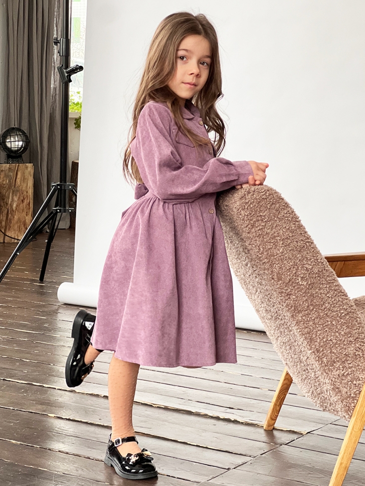 Платье для девочки школьное БУШОН ST73, цвет слива