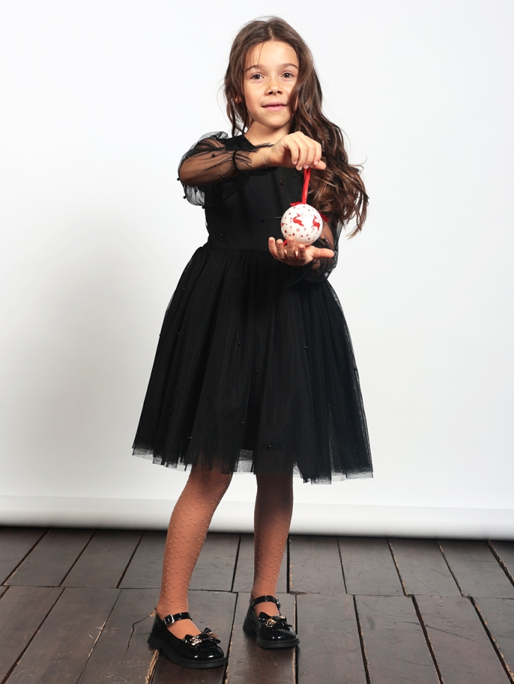 Платье для девочки нарядное БУШОН ST511, цвет черный 