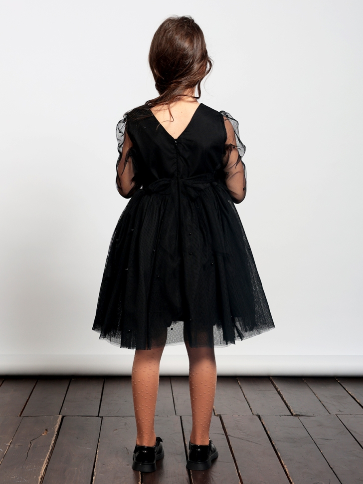 Платье для девочки нарядное БУШОН ST511, цвет черный 