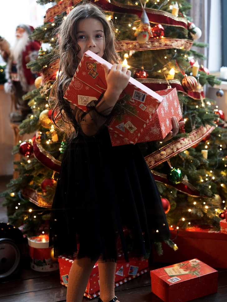 Платье для девочки нарядное БУШОН ST511, цвет черный 