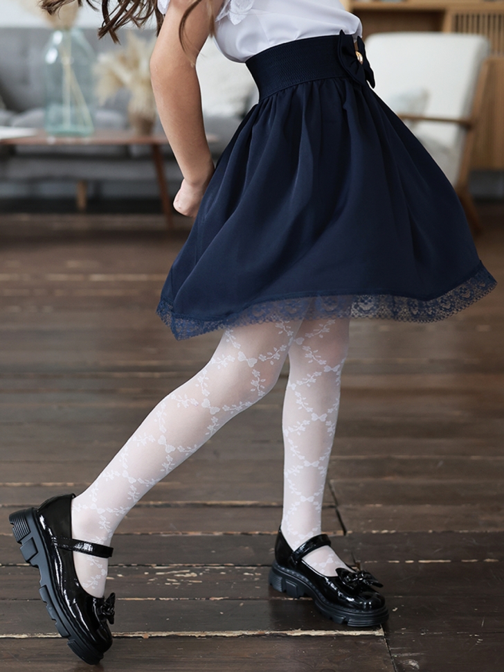 Юбка для девочек школьная БУШОН, модель SK90, цвет темно-синий