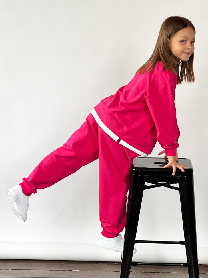 Спортивный костюм для девочки БУШОН SP10, цвет фуксия 