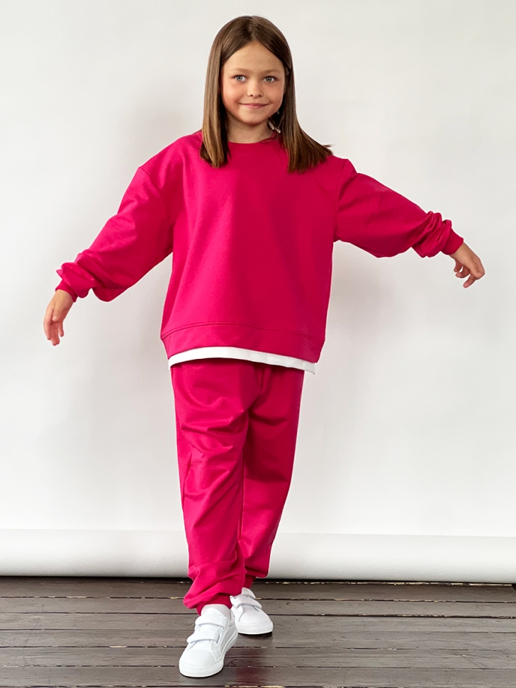 Спортивный костюм для девочки БУШОН SP10, цвет фуксия 