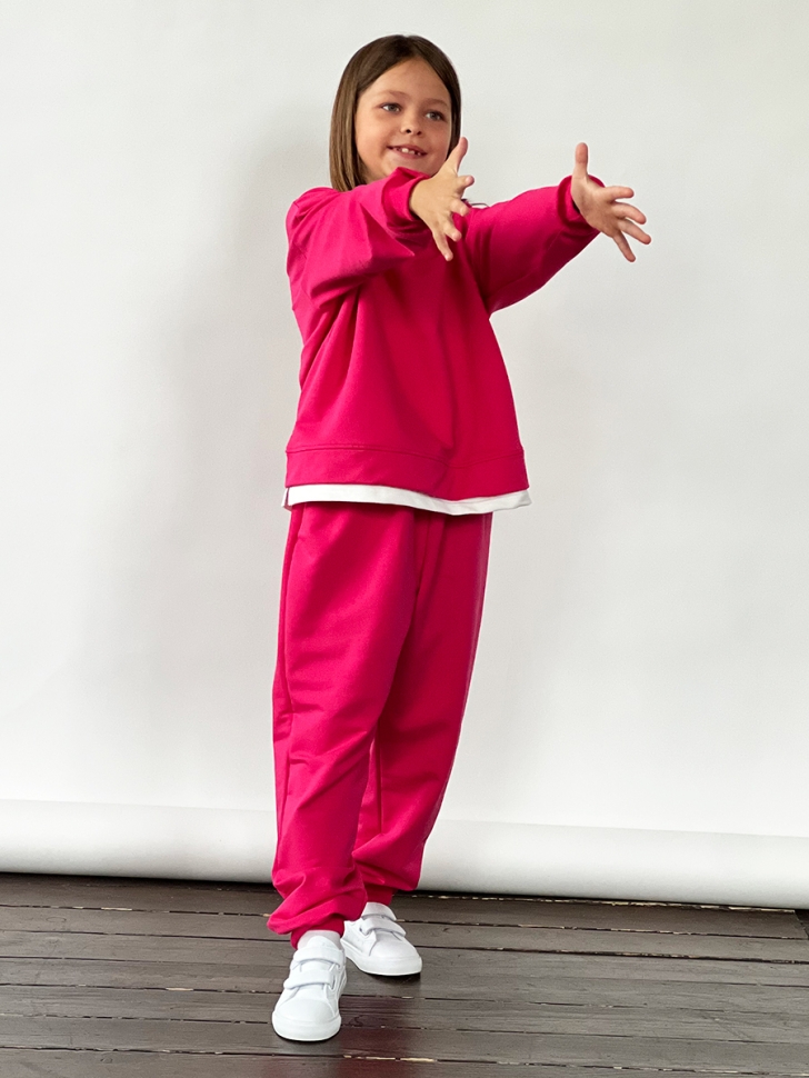 Спортивный костюм для девочки БУШОН SP10, цвет фуксия 