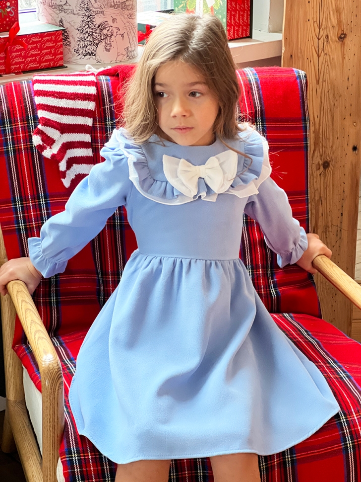 Платье для девочки нарядное БУШОН ST59, цвет голубой 