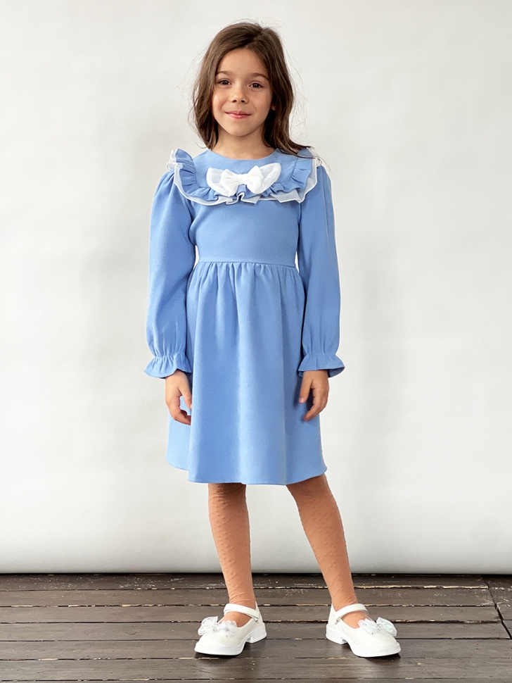 Платье для девочки нарядное БУШОН ST59, цвет голубой 