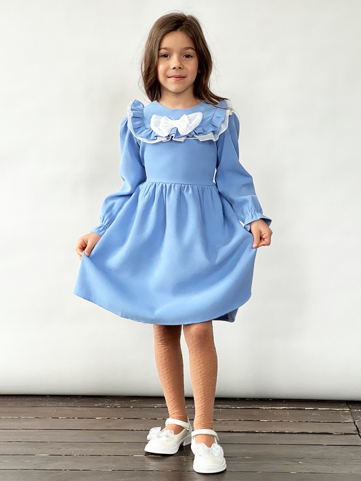 Платье для девочки нарядное БУШОН ST59, цвет голубой 