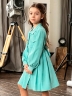 Платье для девочки школьное БУШОН ST73, цвет бирюзовый