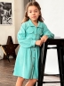 Платье для девочки школьное БУШОН ST73, цвет бирюзовый