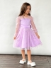 Платье для девочки нарядное БУШОН ST58, отделка фатин, цвет сиреневый