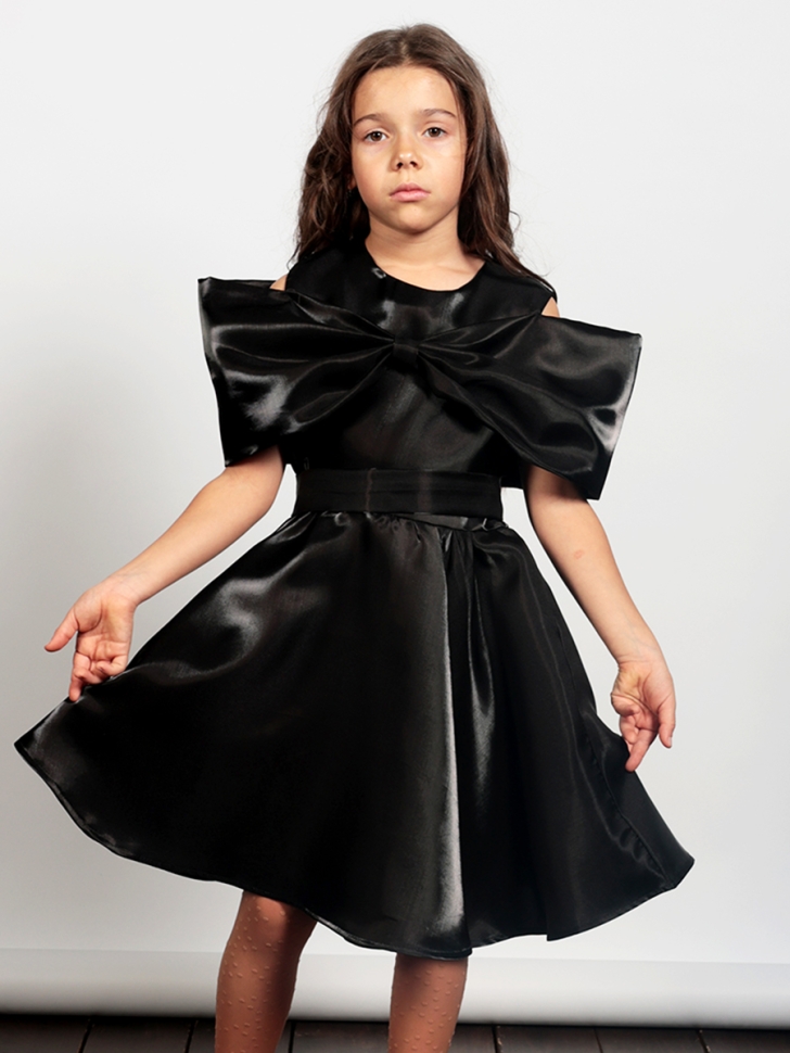 Платье для девочки праздничное БУШОН ST310, цвет черный