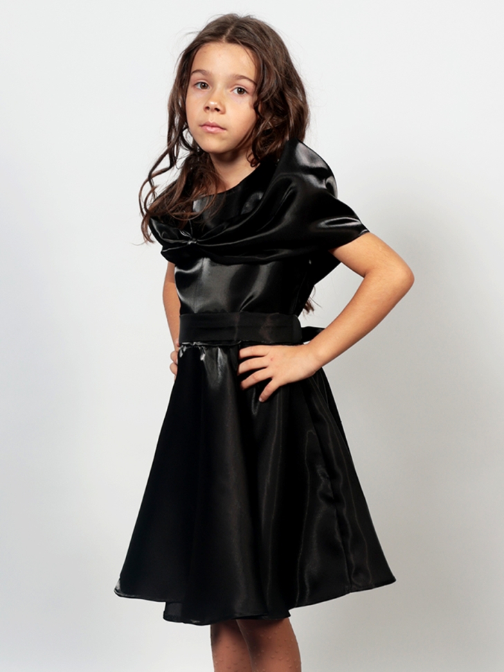 Платье для девочки праздничное БУШОН ST310, цвет черный