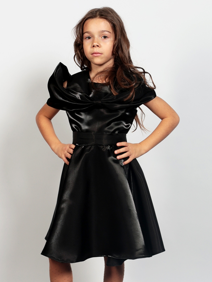 Платье для девочки праздничное БУШОН ST310, цвет черный