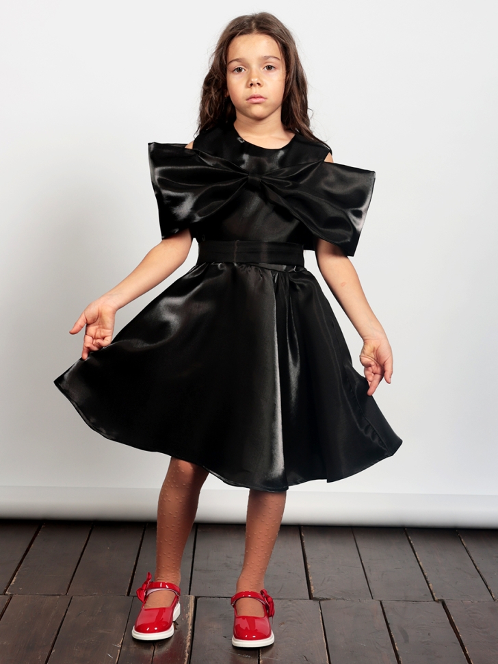 Платье для девочки праздничное БУШОН ST310, цвет черный