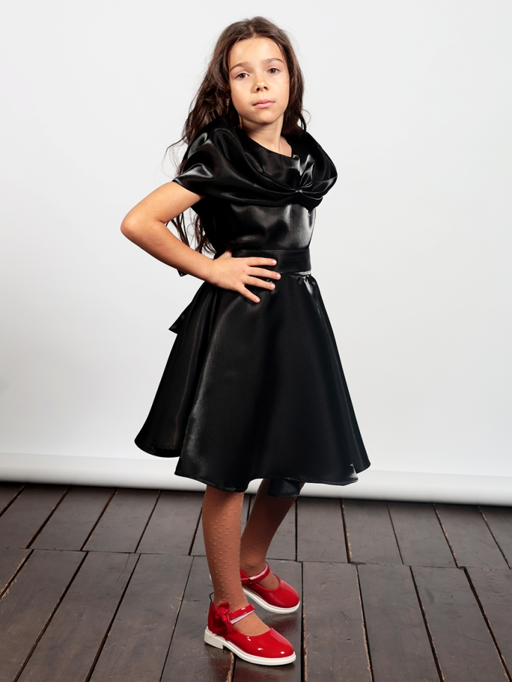 Платье для девочки праздничное БУШОН ST310, цвет черный