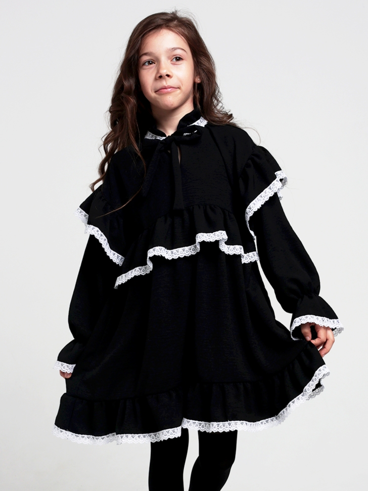 Платье для девочки БУШОН ST602, цвет черный 