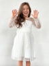 Платье для девочки нарядное БУШОН ST58, отделка фатин, цвет белый 