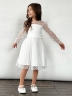 Платье для девочки нарядное БУШОН ST58, отделка фатин, цвет белый 