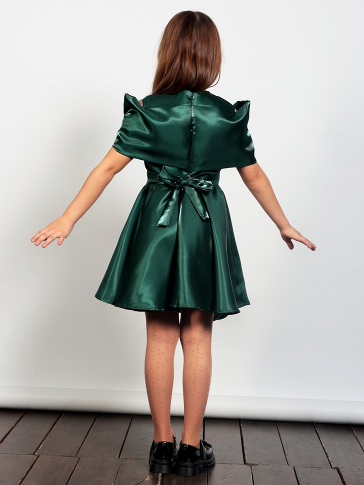 Платье для девочки нарядное БУШОН ST310, цвет изумрудный 