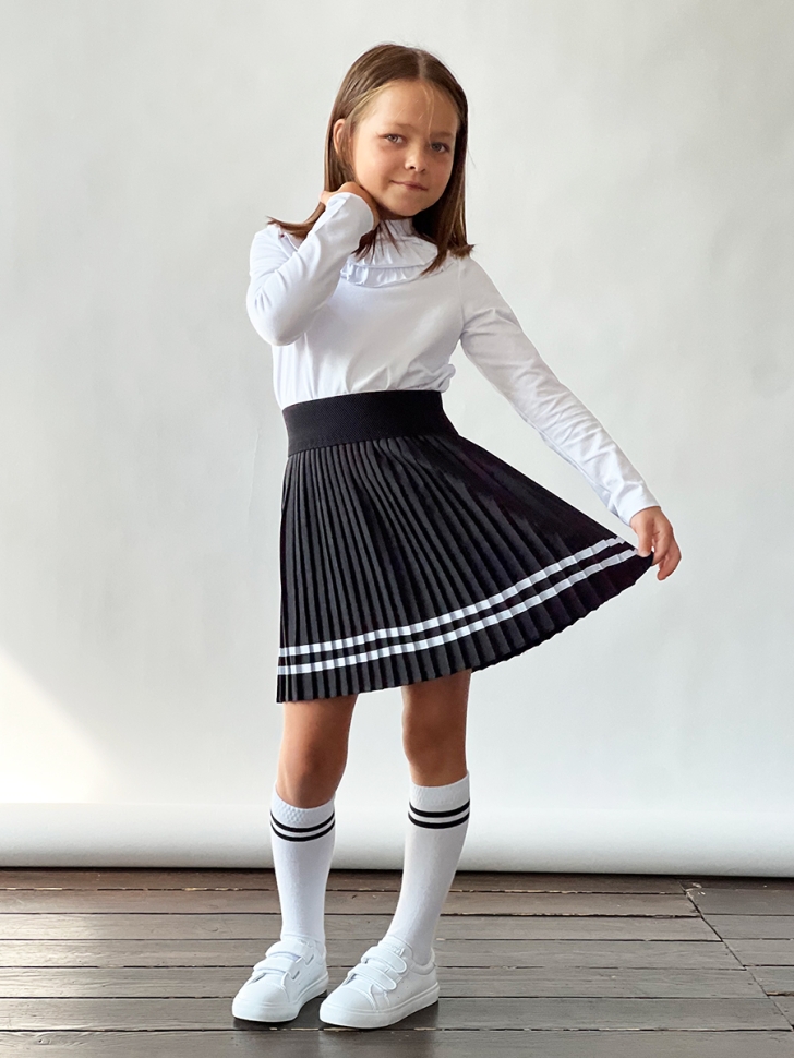 Юбка для девочек школьная БУШОН, модель SK9018, цвет черный 