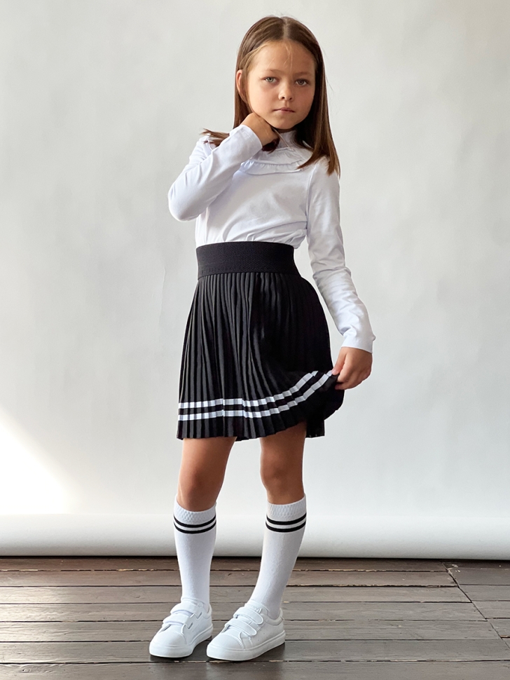 Юбка для девочек школьная БУШОН, модель SK9018, цвет черный 