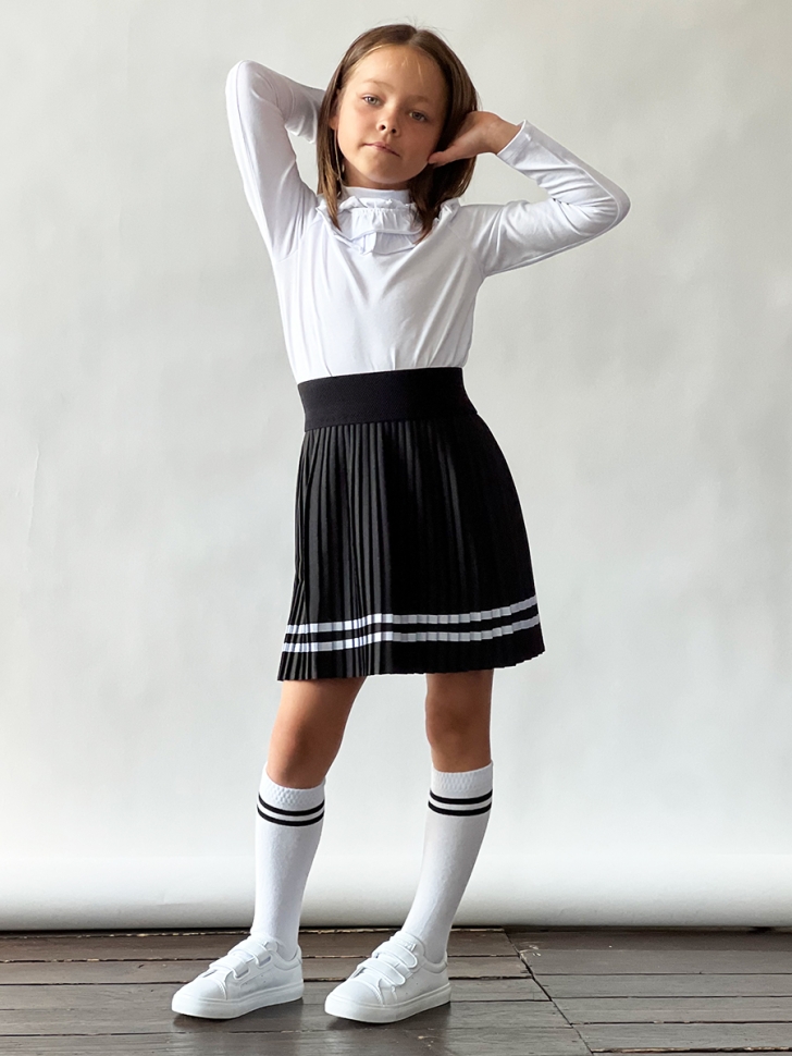 Юбка для девочек школьная БУШОН, модель SK9018, цвет черный 