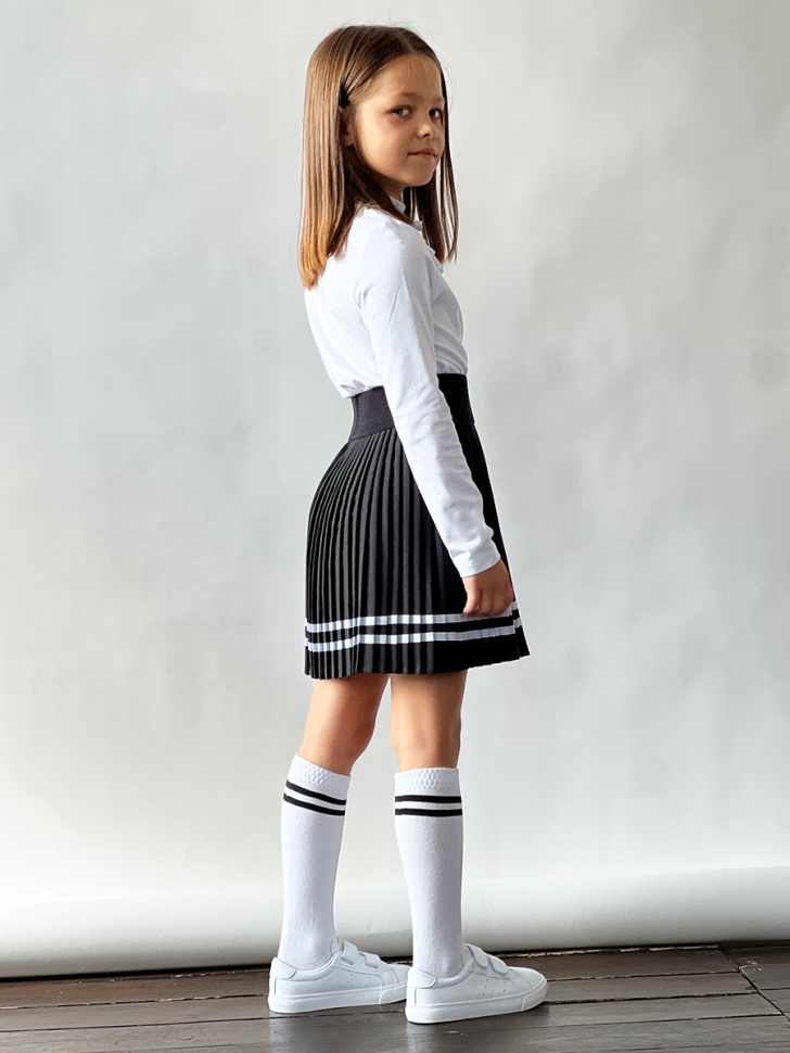 Юбка для девочек школьная БУШОН, модель SK9018, цвет черный 