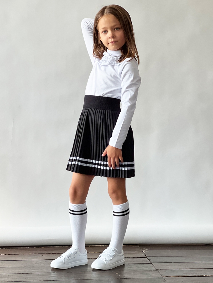Юбка для девочек школьная БУШОН, модель SK9018, цвет черный 