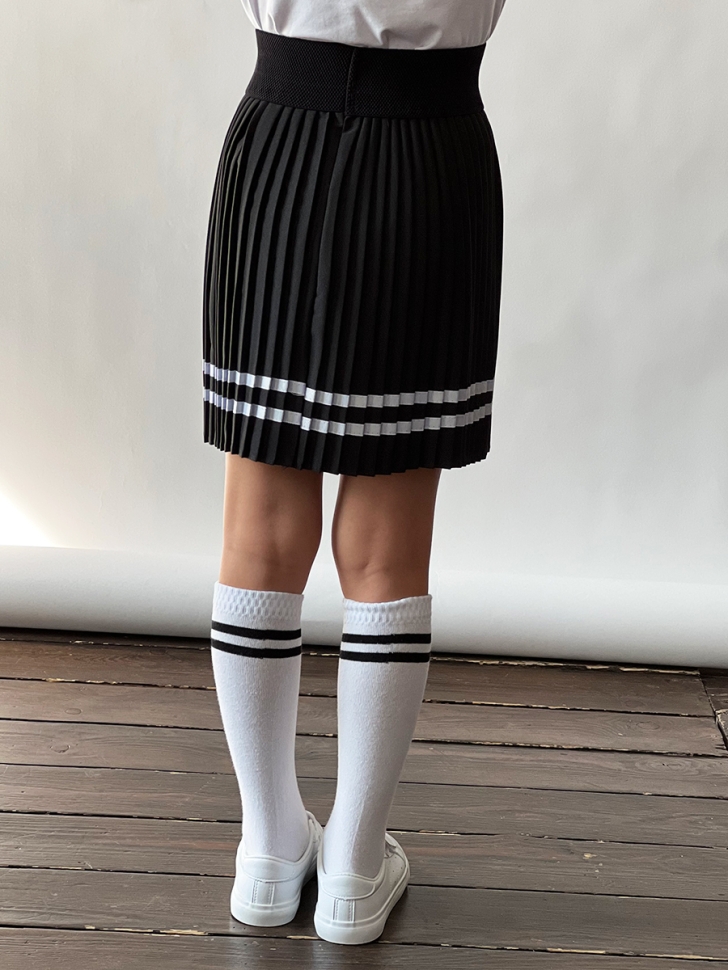 Юбка для девочек школьная БУШОН, модель SK9018, цвет черный 