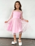 Платье для девочки нарядное БУШОН ST58, отделка фатин, цвет розовый