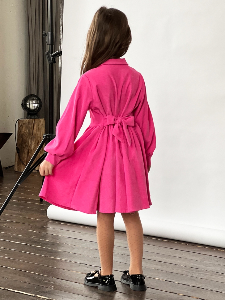 Платье для девочки школьное БУШОН ST73, цвет барби 