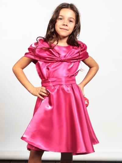 Платье для девочки нарядное БУШОН ST310, цвет фуксия