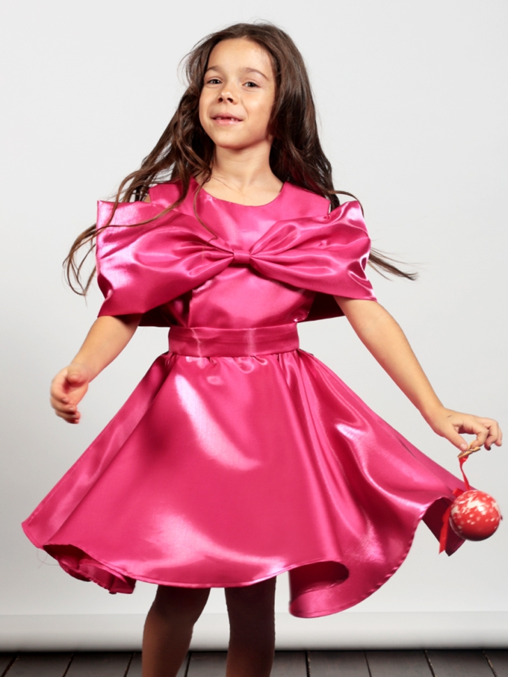 Платье для девочки нарядное БУШОН ST310, цвет фуксия 