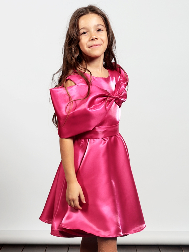 Платье для девочки нарядное БУШОН ST310, цвет фуксия 